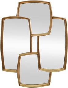Oglinda perete design geometric QUADRA 90cm auriu