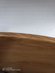 Reducere Masă de sufragerie din stejar cu picioare negre TETIS 100x100 II calitate.