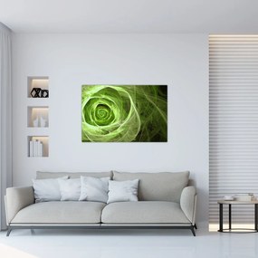 Tablou - Abstract Rose Green (90x60 cm)