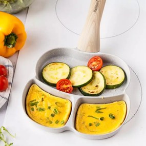 Tigaie cu 3 compartimente Klausberg KB 7824, 19 cm, Finisaj marmura, Inductie, Gri