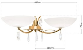 Aplica de perete OPALDESIGN, auriu mat