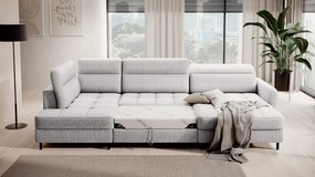 Canapea modulara, extensibila, cu spatiu pentru depozitare, 306x100x165 cm, Berrto R02, Eltap (Culoare: Gri / Aubron 04)