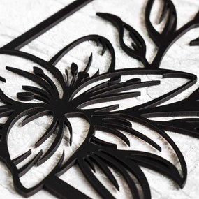 DUBLEZ | Tablou din lemn - Crini într-o ramă