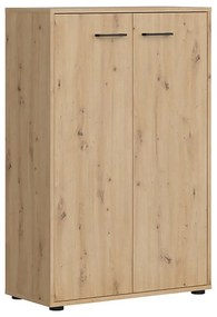 Comoda SPACE OFFICE, stejar artisan, PAL laminat, 80x37x122 cm
