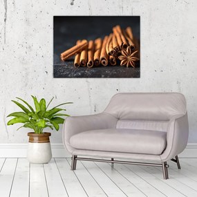 Tablou pe sticlă cu scorțișoară (70x50 cm)
