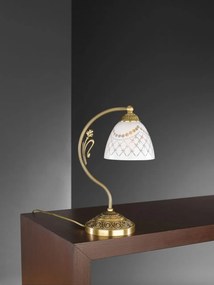 Veioza, lampa de masa clasic design italian din alama, sticla 7052 RA-P. 7052 P