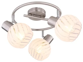 Plafoniera cu 3 spoturi design modern WILLY nichel