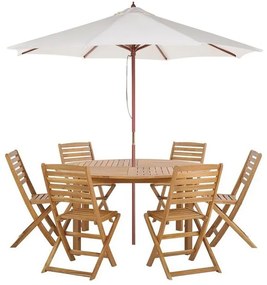 Set mobilier de grădină Tiarra (lemn deschis) . 1076326