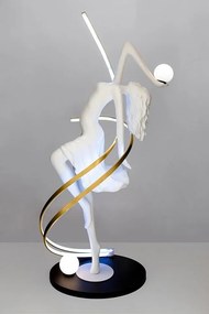 Lampa de podea decorativa cu design original cu LED RGB Balerina White
