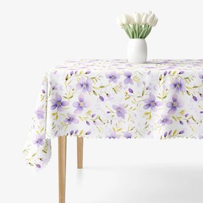 Goldea față de masă teflonată - flori violete 120 x 120 cm