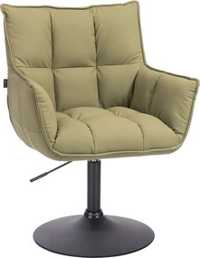 HR560N Scaun Khaki Piele Ecologica Premium Soft cu Bază Neagră