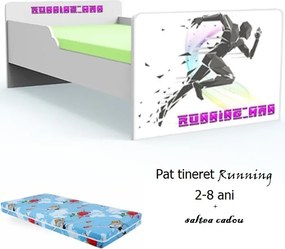 Pat tineret Running Man cu saltea