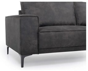 Canapea gri din imitație de piele 224 cm Copenhagen - Scandic