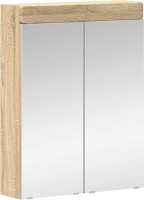 vidaXL Dulap cu oglindă pentru baie TULUM Stejar Sonoma Lemn compozit