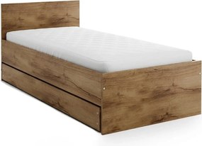 Pat ELISA 90 x 200 cm, stejar artisan Saltele: Saltea Sommera 18 cm, Somiera pat: Fara somiera