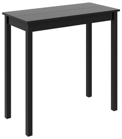 240378 vidaXL Masă de bar MDF, negru, 115x55x107 cm