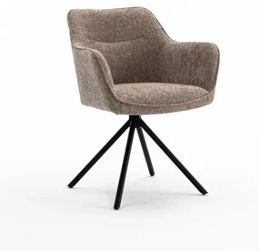 Set de 2 scaune pivotante Verona, sampanie bej