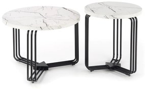 Masuta cafea Antica M marble alba – H41 cm