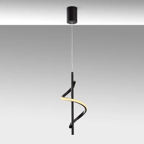 Lustră neagră LED ø 16 cm Likma – Opviq lights