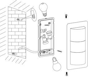 Aplică de exterior CISTIERNA 2xE27/10W/230V IP44 antracit Eglo 98086