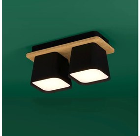 Plafonieră Eglo 390007 RUSCIO 2xE27/40W/230V negru/maro