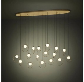 Lustră LED dimabilă pe cablu Eglo 390348 PORTOCOLOM 17xLED/3W/230V auriu