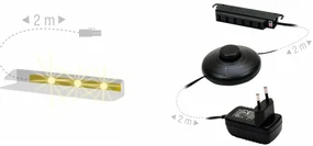 Iluminat pentru mobilier Led alb (cu alimentare). 740363