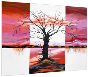 Tablou cu pictura copacului (70x50 cm), în 40 de alte dimensiuni noi