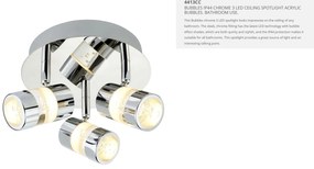 Plafoniera LED directionabila pentru baie IP44 Bubbles 3L 4413CC SRT