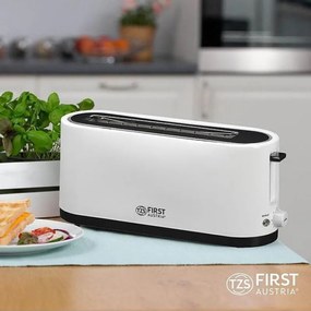Prajitor de paine First Austria FA-5368-4, 900 W, Functie de decongelare, 38 cm, Alb
