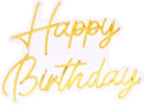 Atmosphera - Decorațiune neon LED de perete HAPPY BIRTHDAY LED/5V