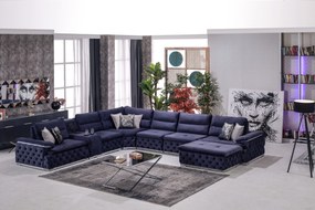 Canapea coltar cu butoni tip chester de mari dimensiuni - elİt large corner sofa set(400x385x85)