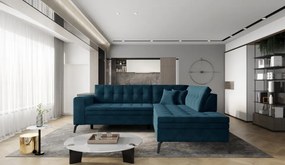 Coltar extensibil, 260x210x93 cm, Lanvin R03, Eltap (Culoare: Bleu texturat - Borneo 38)