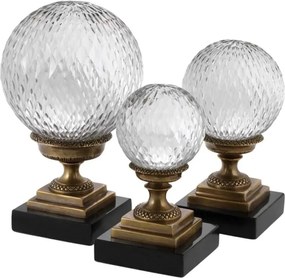 Set de 3 obiecte decorative LUX Divani alama finisaj antic 110081 HZ
