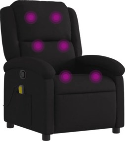 vidaXL Fotoliu de masaj rabatabil, negru, material textil