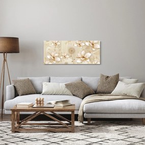 Tablou - Compoziție flori aurii (120x50 cm)