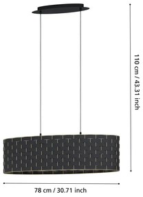 Lustră pe cablu MARASALES 2xE27/40W/230V Eglo 99613