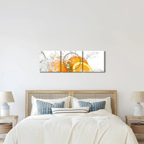 Tablou - Portocale zemoase (cu ceas) (90x30 cm)