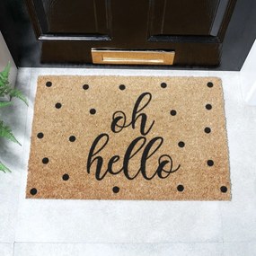 Covoraș de intrare din fibre de nucă de cocos 40x60 cm Oh Hello – Artsy Doormats