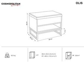 Dulap de pantofi cu bancă cu aspect de lemn de stejar Olis - Cosmopolitan Design