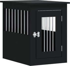 vidaXL Mobilier tip ladă pentru câini negru 45x62x59 cm lemn prelucrat