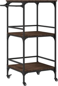 vidaXL Cărucior de bucătărie, stejar maro 60,5x50x105cm lemn prelucrat