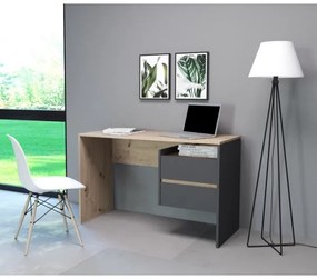 Birou cu sertare MARLO, stejar artisan/antracit