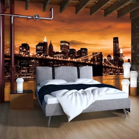 Fototapet - New York și Brooklin Bridge City (152,5x104 cm)