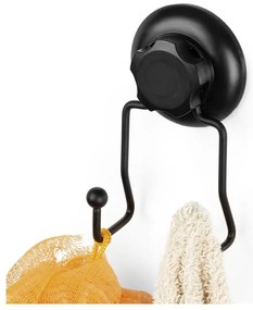 Cârlig dublu autoadeziv de perete Compactor Bestlock, negru