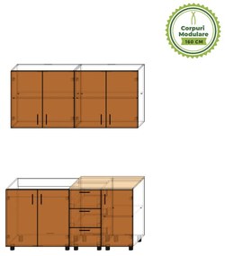 Configurator Bucatarie Modulara, Culoare Sonoma