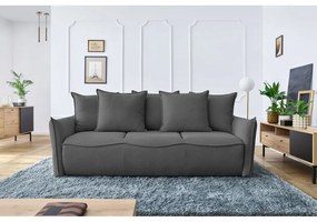 Canapea gri închis extensibilă 226 cm Leon – Bobochic Paris