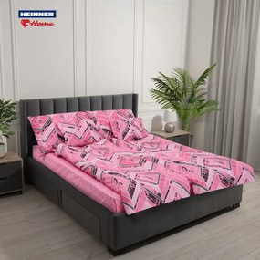 Lenjerie de pat dubla BBC Amelia, Heinner Home, 4 piese, 200x220 cm, 100% bumbac, multicolor