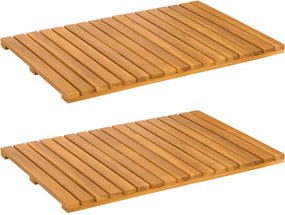 vidaXL Covoraș de baie Simplu Maro 60 x 40 cm lemn