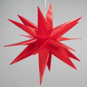 Decorațiune stea de Crăciun cu temporizator 35 cm, 10 LED-ur